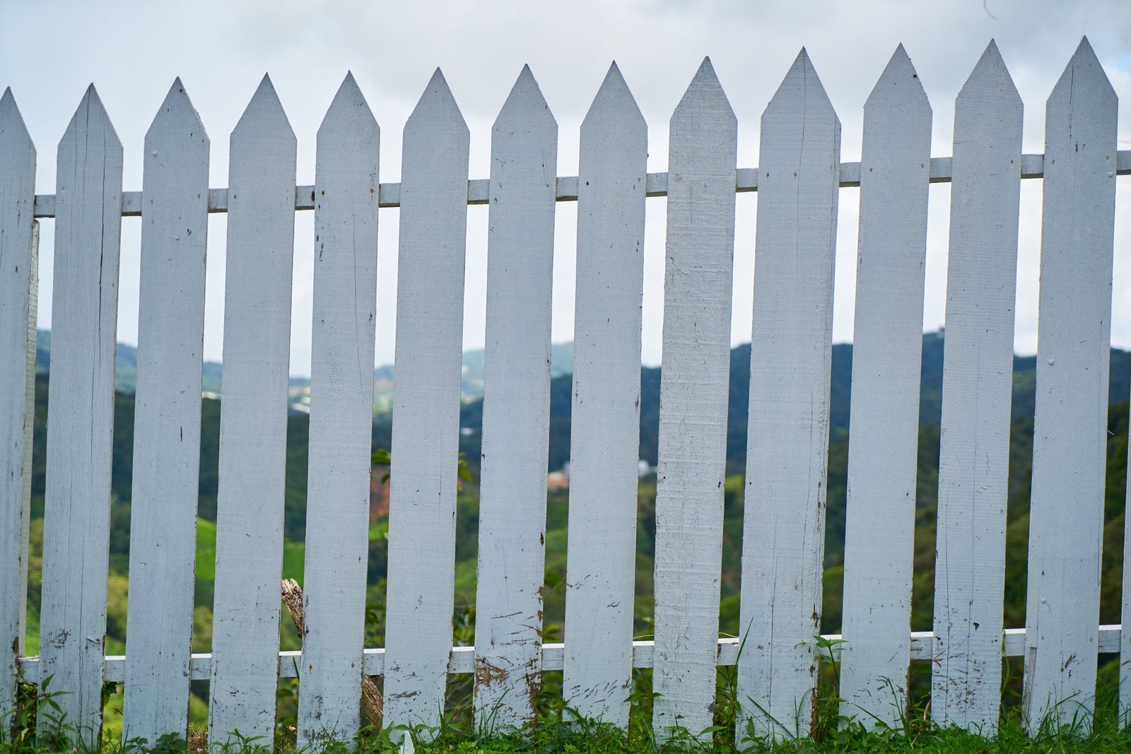 Classic White Wooden Fence