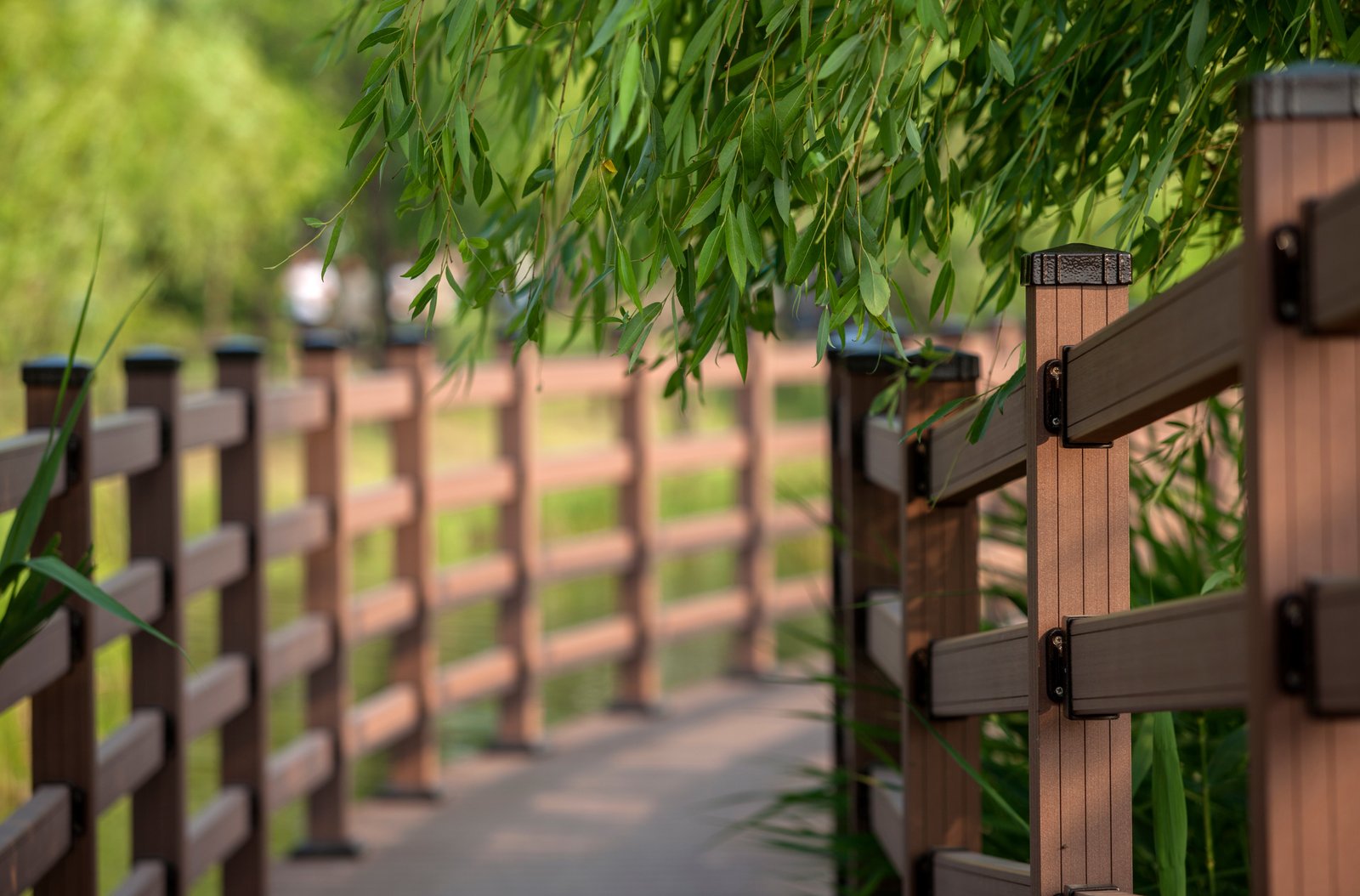 Wooden Railing Footbridge